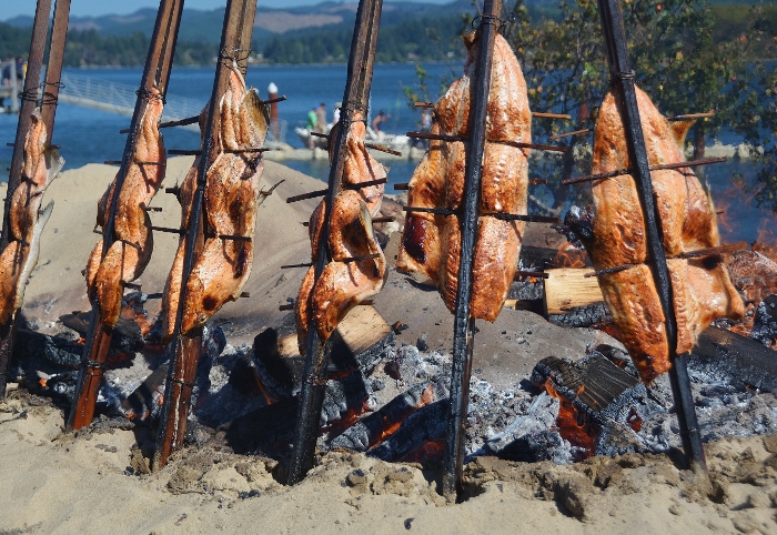 Indian-style salmon bake